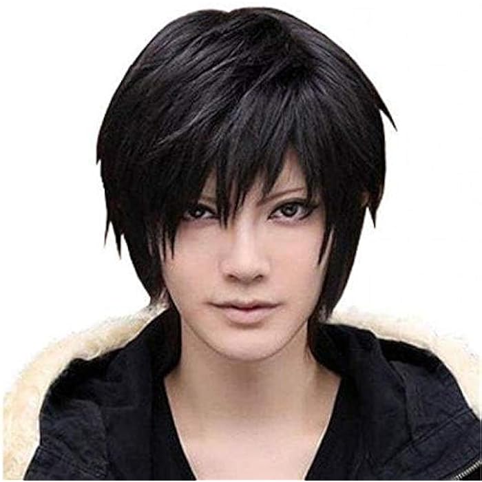 Men's Black Short Straight Hair Wig - Image 2